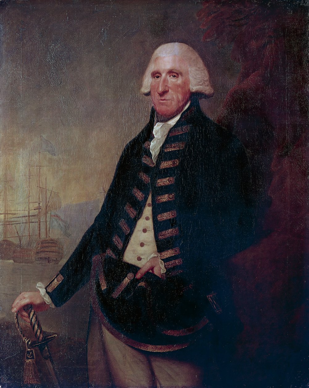 Muotokuva Sir Samuel Hoodista, varakreivi Hoodista (Butleigh od Lemuel Francis Abbott