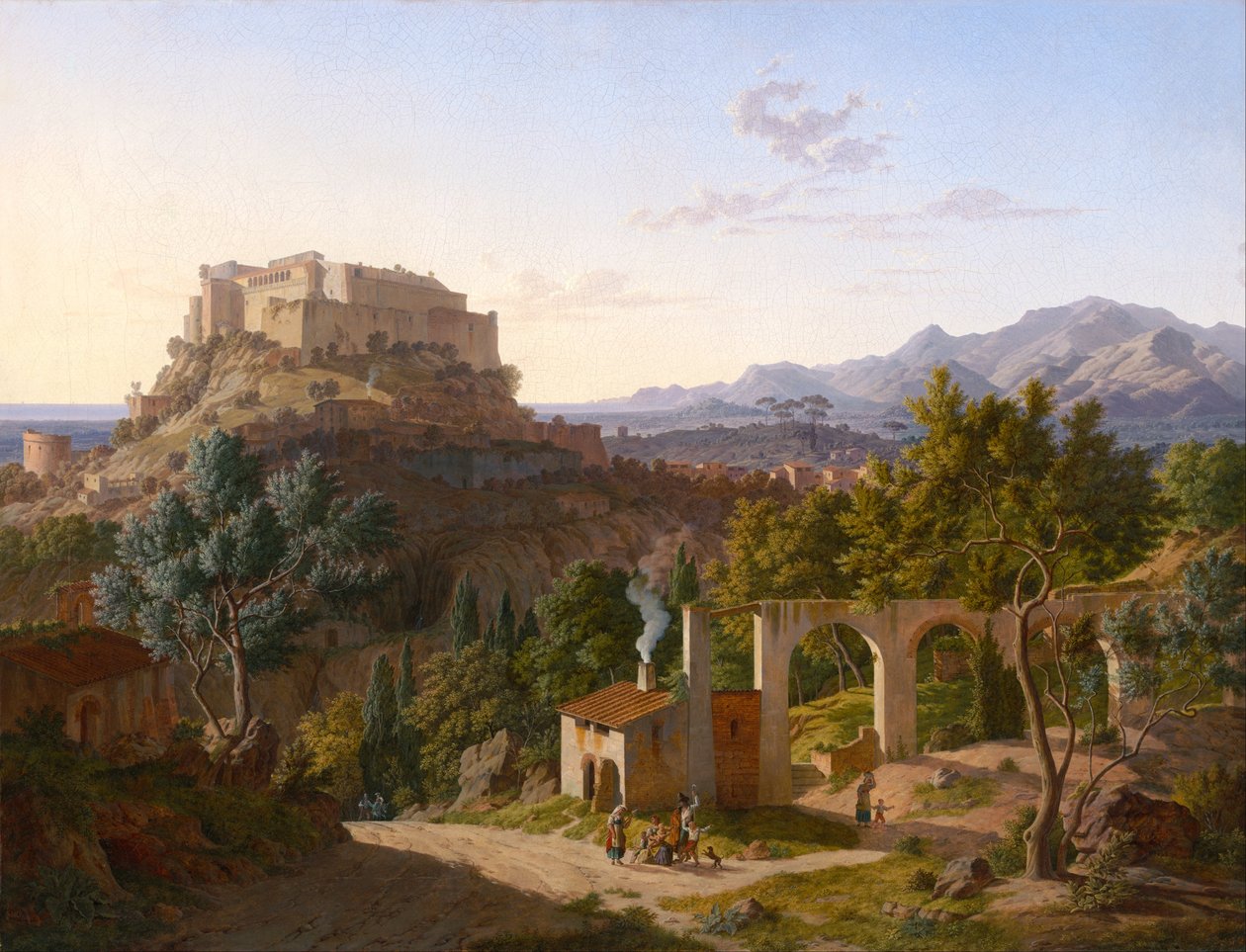 Krajina s hradem Massa di Carrara od Leo von Klenze