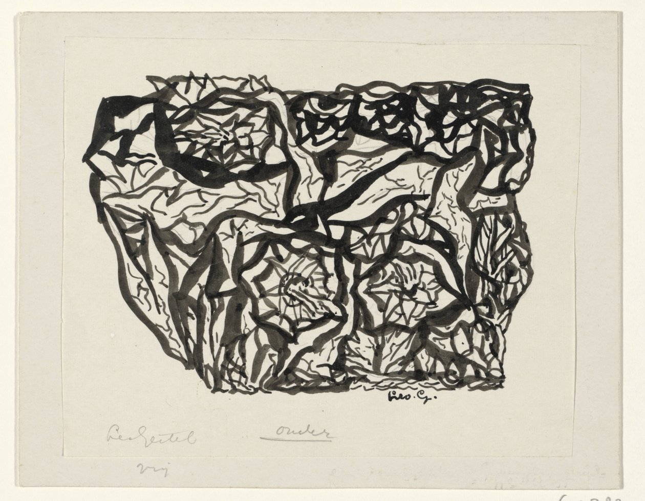 květinový keř od Leo Gestel (signed by artist)