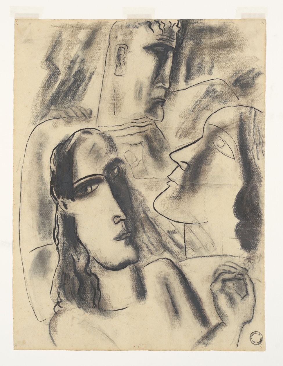Tři hlavy (původní název) od Leo Gestel (signed by artist)