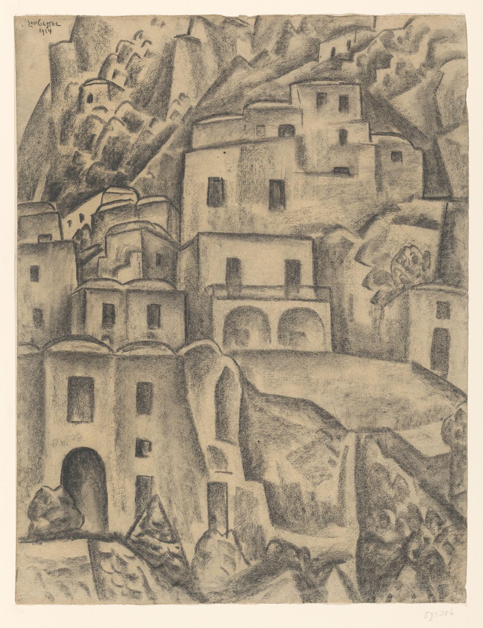 Domy na horských svazích od Leo Gestel (signed by artist)