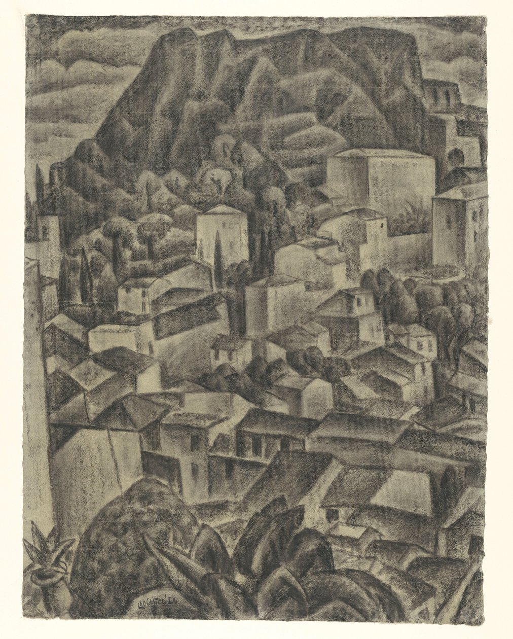 Italská horská vesnice od Leo Gestel (signed by artist)