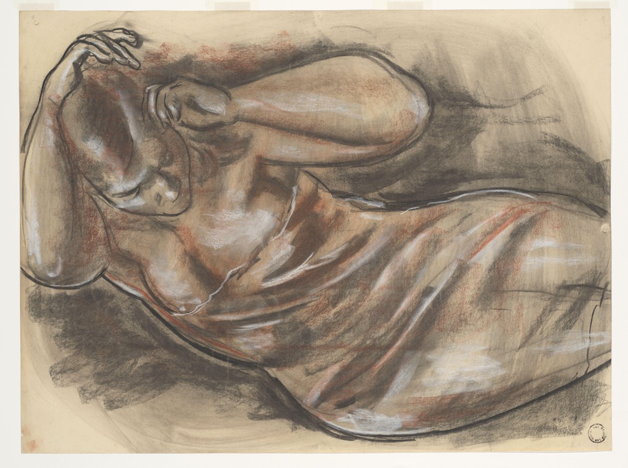 Ležící akt (původní název) od Leo Gestel (signed by artist)