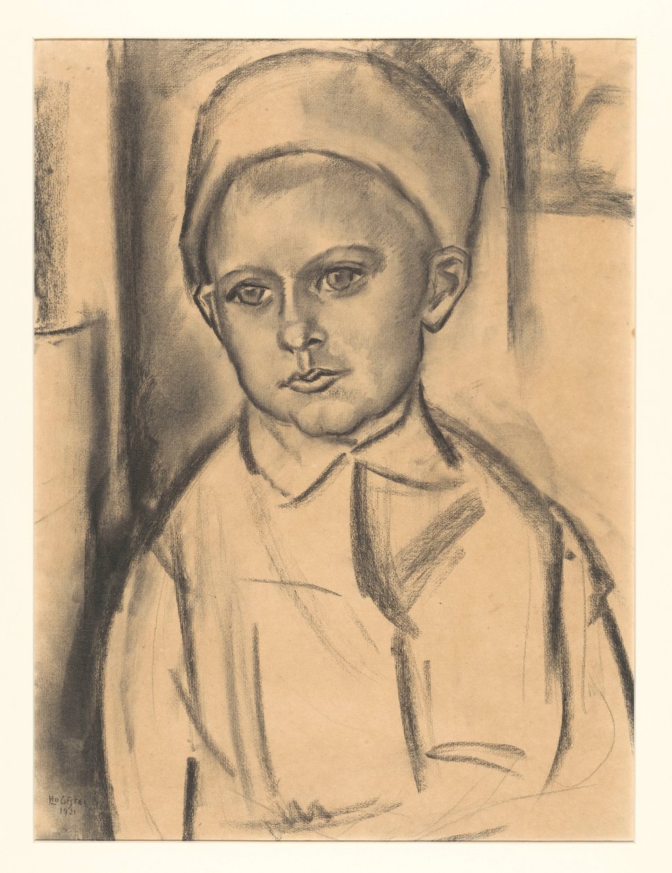 Portrét neznámého chlapce od Leo Gestel (signed by artist)