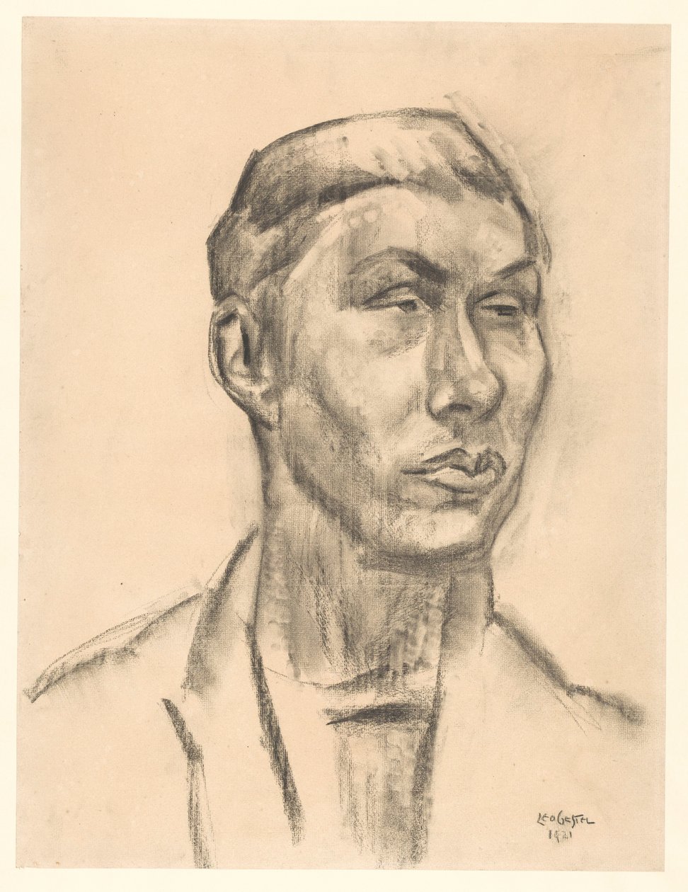 Portrét neznámého muže od Leo Gestel (signed by artist)