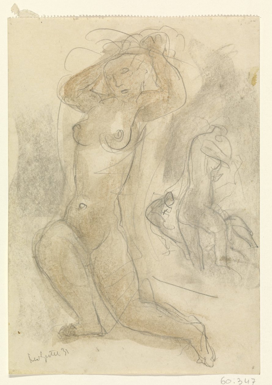 Dva klečící akty od Leo Gestel (signed by artist)