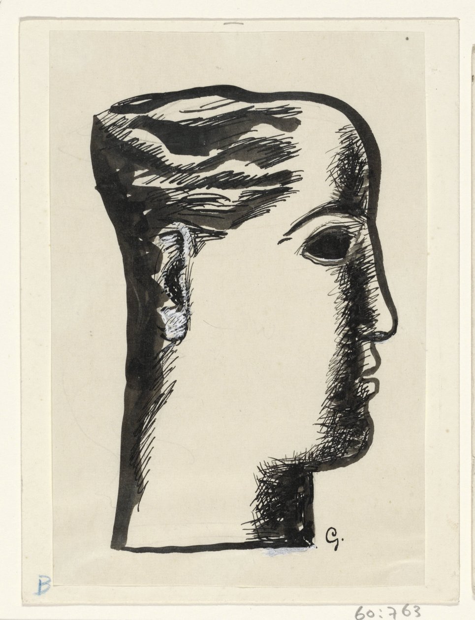 ženská hlava od Leo Gestel (signed by artist)