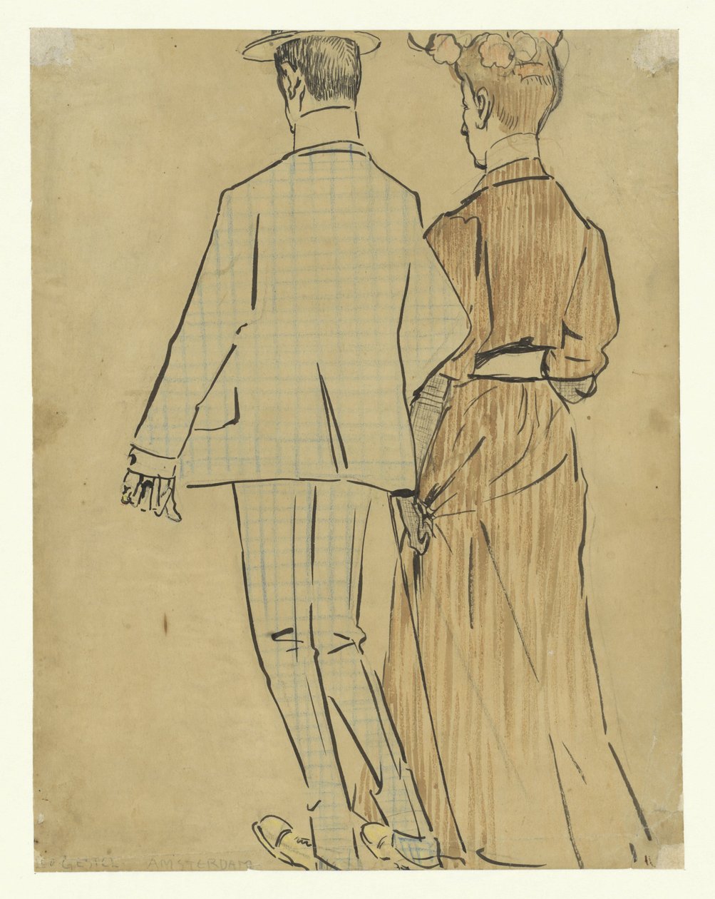 chodící pár od Leo Gestel (signed by artist)