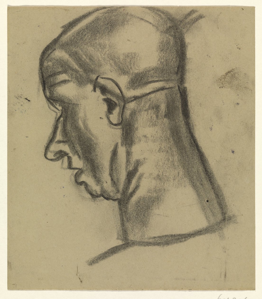 Zadní část hlavy holohlavého muže od Leo Gestel
