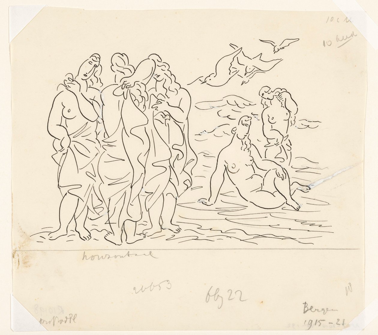 Koupající se (náčrt) od Leo Gestel