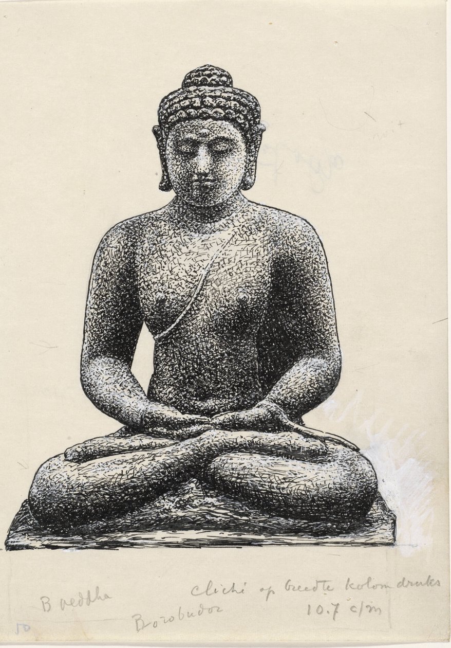 Buddha na Borobuduru od Leo Gestel