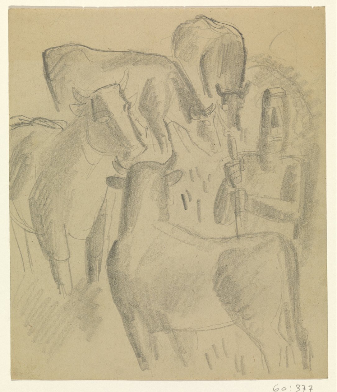 Farmář se čtyřmi krávami od Leo Gestel