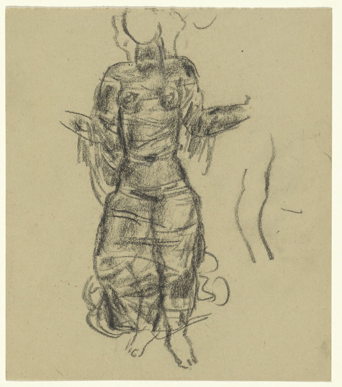 Tančící žena v průhledných závěsech od Leo Gestel
