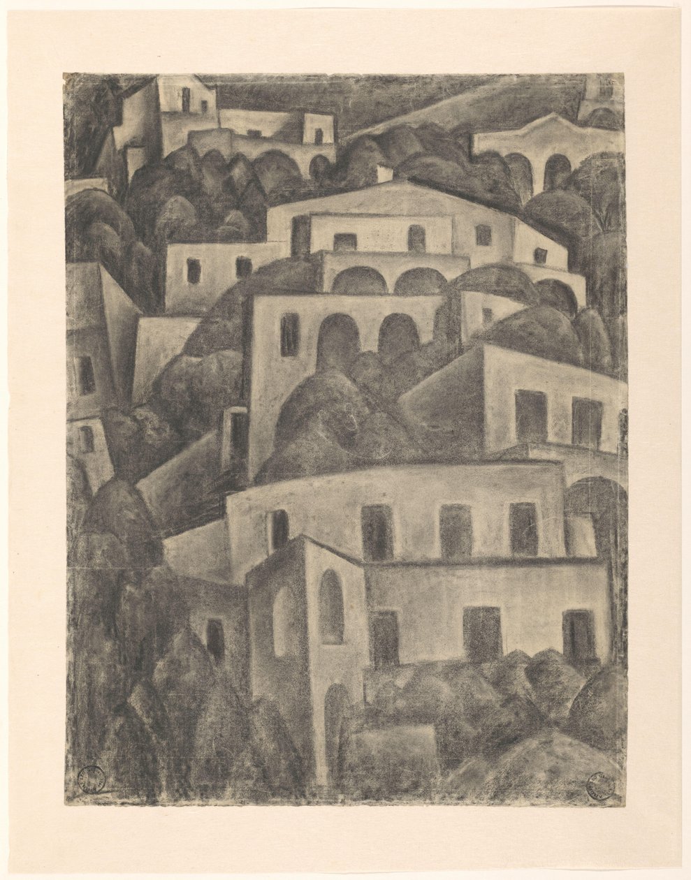 Pohled na Positano od Leo Gestel