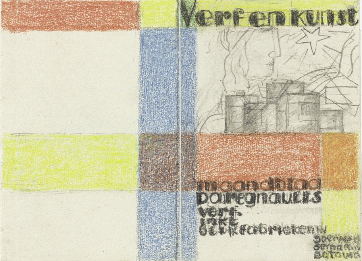 Maandblad Verf en Kunst van P.A. Regnault (Entwurf in Farbe) od Leo Gestel