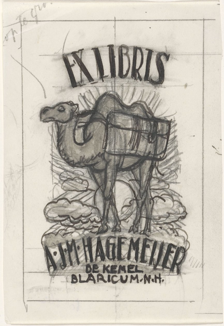 Návrh exlibris Antonius Johannes Maria Hagemeijer od Leo Gestel