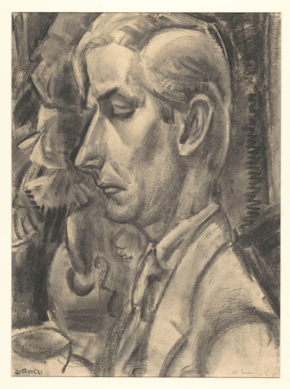 Portrét Dé Esserse, řezbáře a kreslíře od Leo Gestel