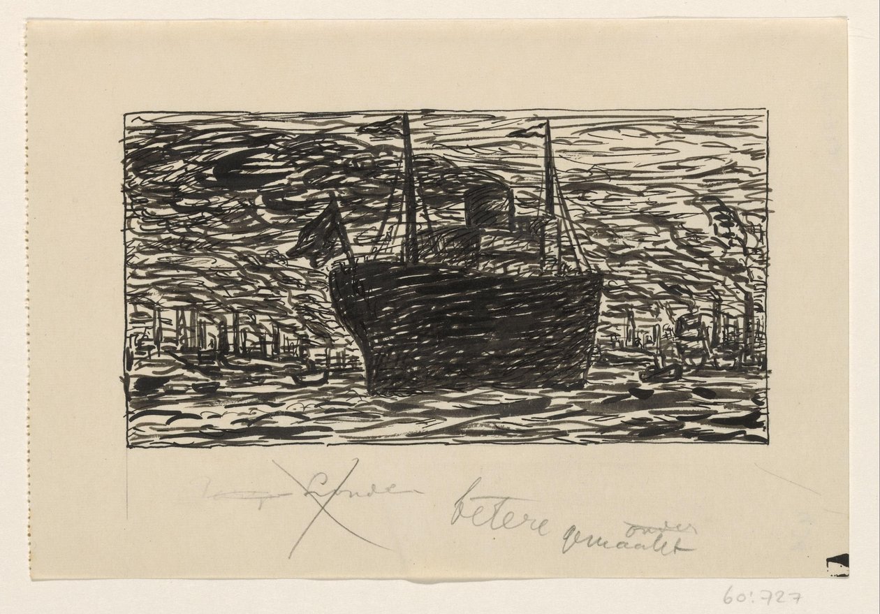 Loď vplouvá do londýnského přístavu od Leo Gestel