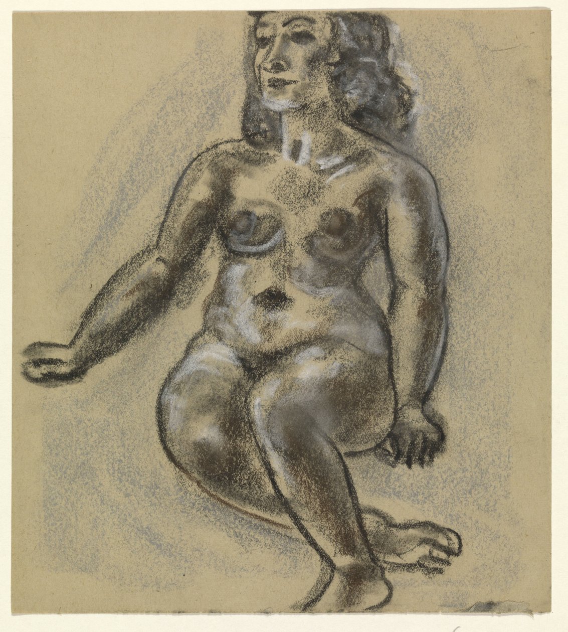 Sedící ženský akt od Leo Gestel