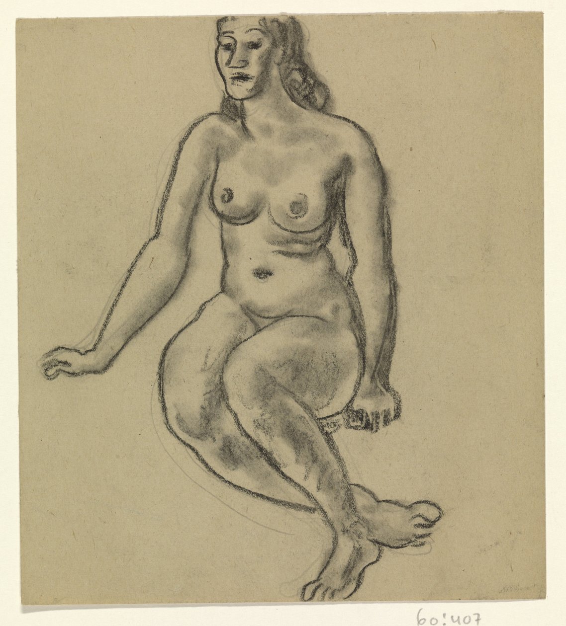 Sedící ženský akt od Leo Gestel