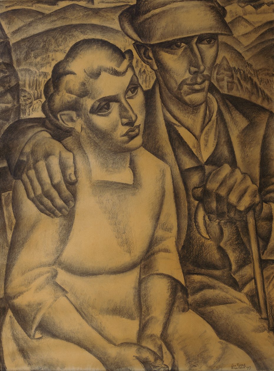 Snoubenci v bavorském lese od Leo Gestel
