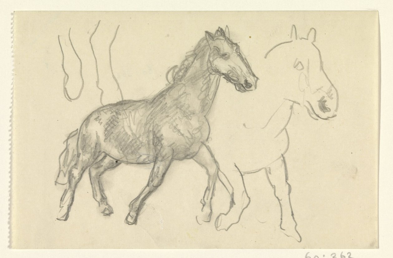 Dva běžící koně od Leo Gestel
