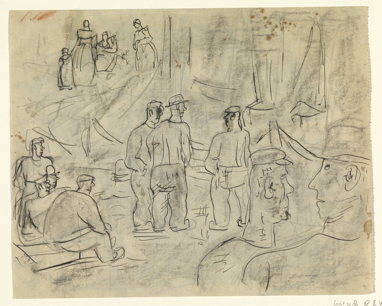Rybáři v přístavu od Leo Gestel