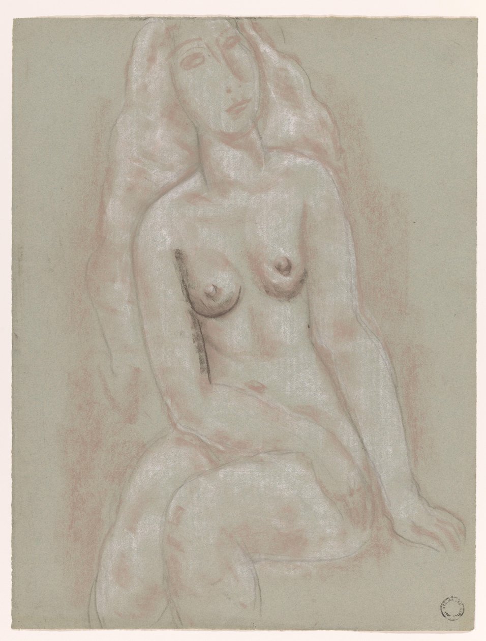 Sedící ženský akt od Leo Gestel