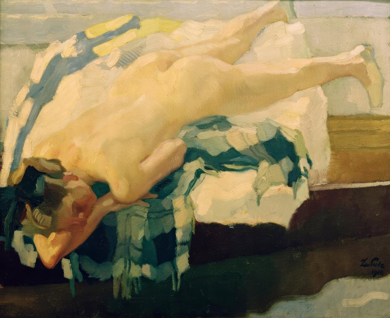 Ženský akt v lodi od Leo Putz