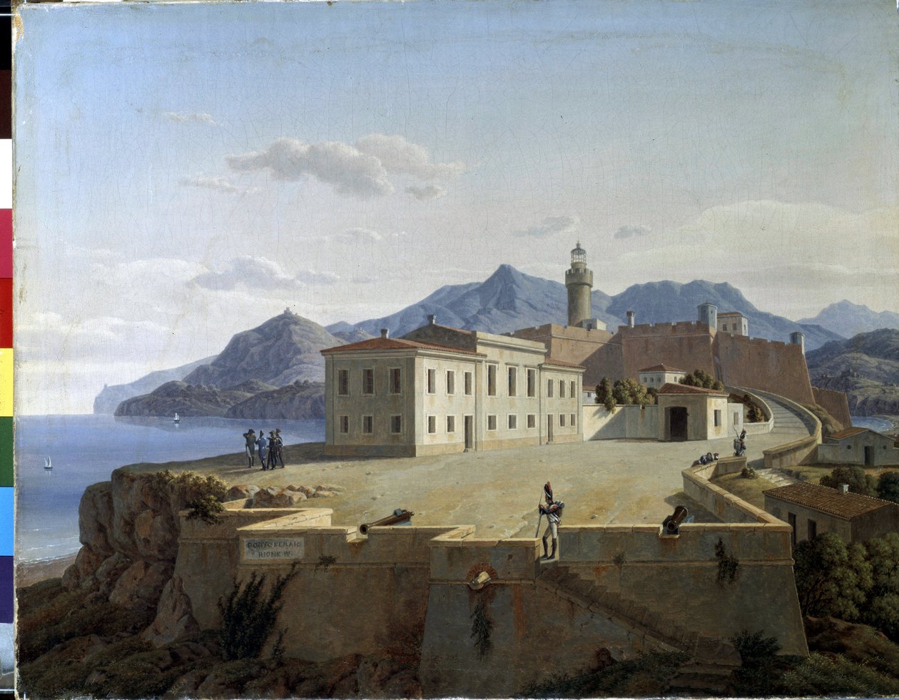 Napoleon Bonaparte v Portoferraio. Napoleon Bonaparte v Portoferraio. Napoleon Ier Bonaparte (1769-1821) v exilu v Portoferraio (Itálie) v roce 1814. Peinture de Leo von Klenze (1784-1864) od Leo von Klenze