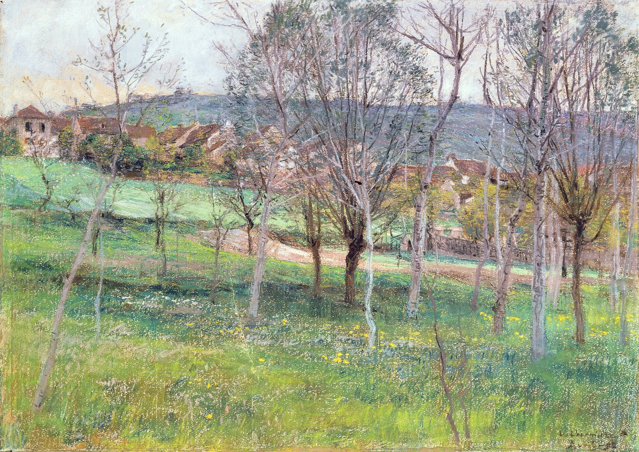 Krajina v severní Francii, kolem roku 1892 (pastel) od Leon Augustin Lhermitte