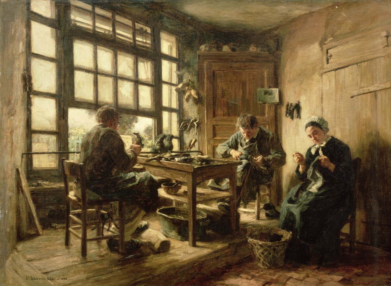 The Cobblers, 1880 od Leon Augustin Lhermitte