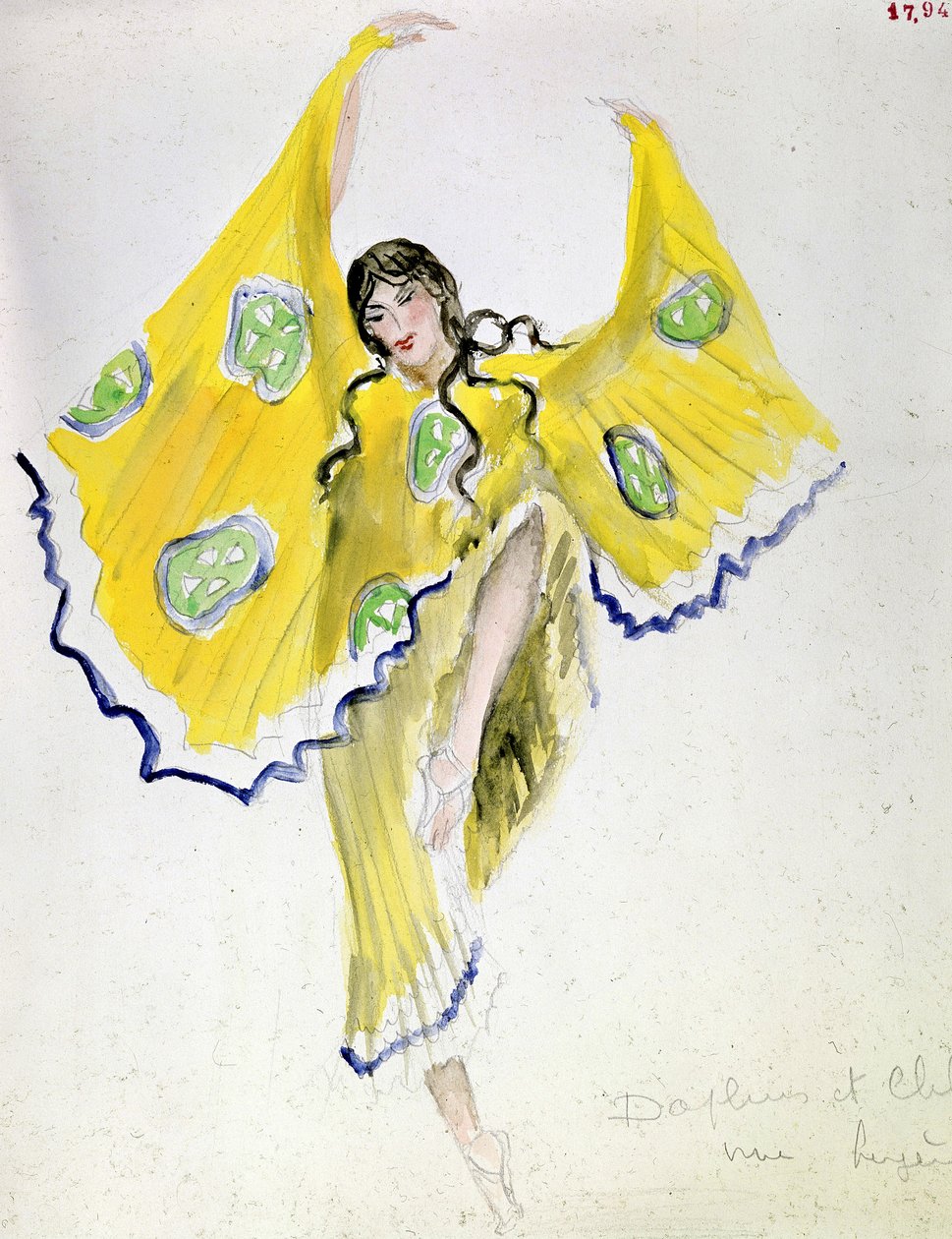 Návrh kostýmů pro balet Michaila Fokina "Daphnis a Chloe", 1912 od Leon Bakst
