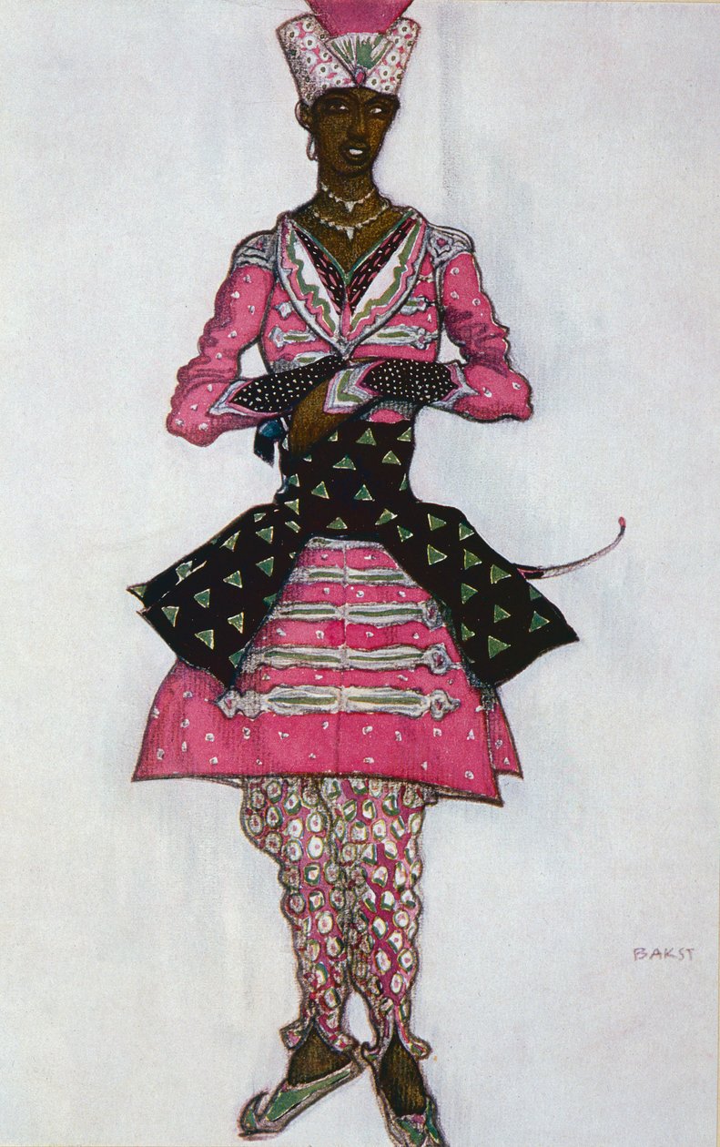 Kostýmní návrh pro The Indian Bridegroom, ze Šípkové Růženky, 1921 od Leon Bakst