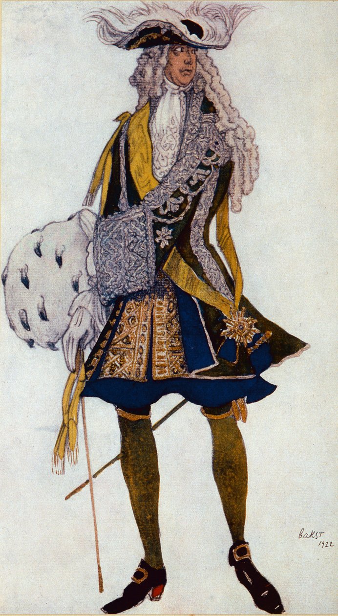 Kostýmní návrh pro Krále v zahradě ze Šípkové Růženky, 1922 od Leon Bakst