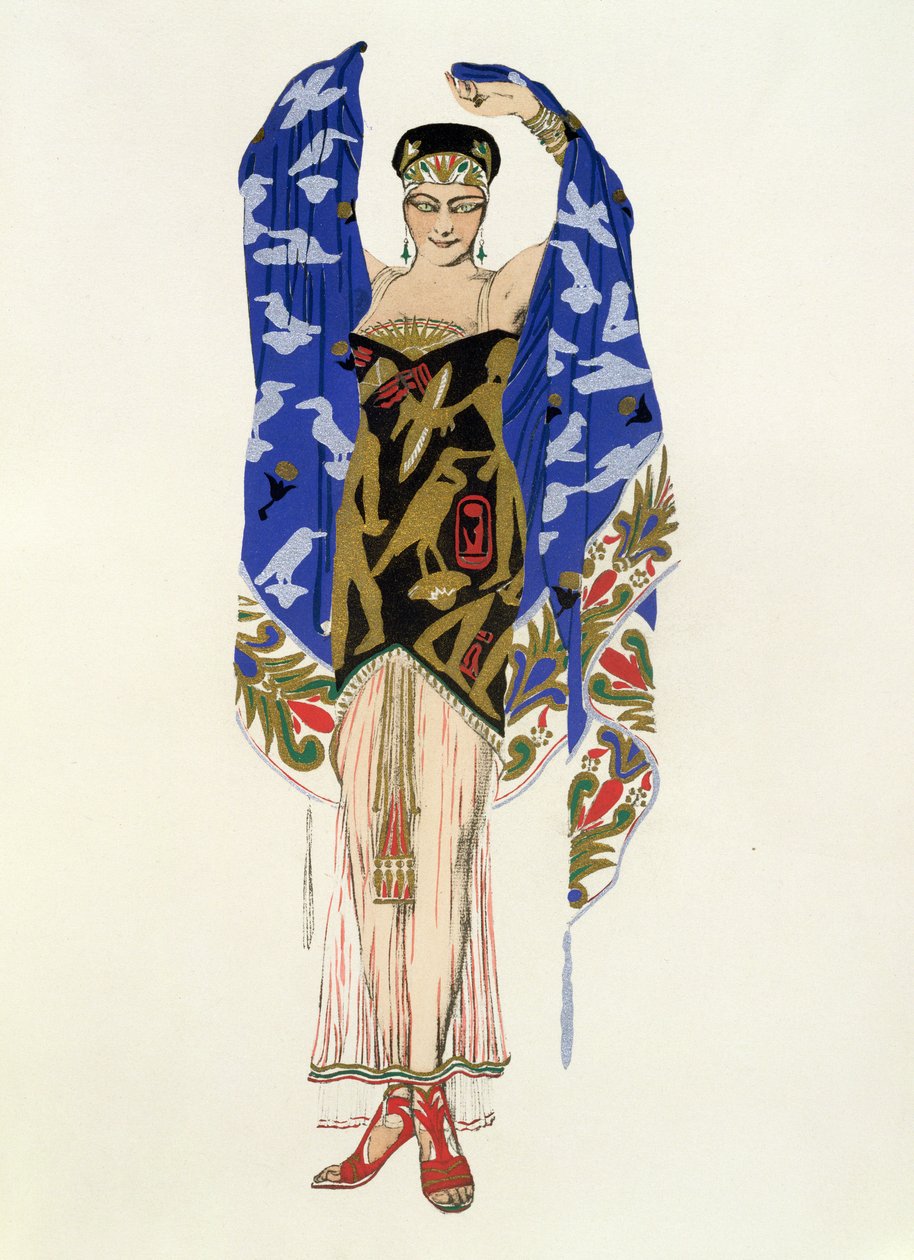 Návrh kostýmu pro tančící dívku od Leon Bakst