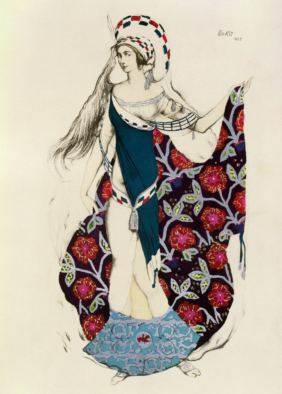 Kostýmní návrh pro ženu, od Judith, 1922 od Leon Bakst