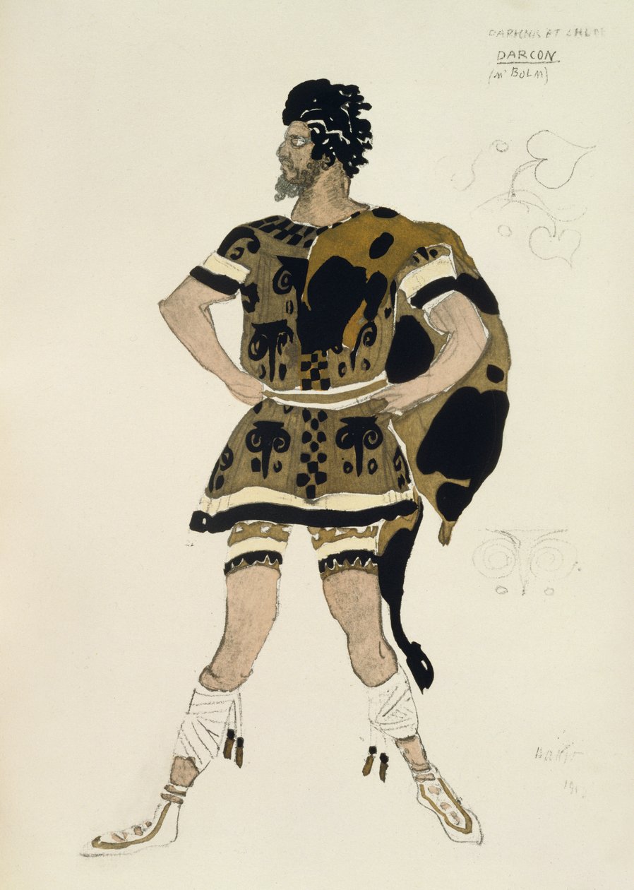 Kostým pro Darcona z filmu Dafnis a Chloe, cca 1912 od Leon Bakst
