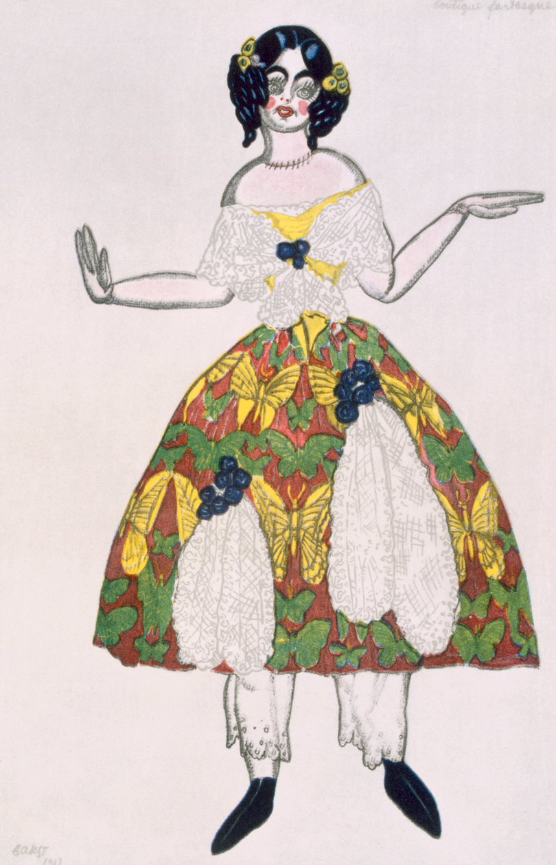 Kostým pro loutku, z La Boutique Fantastique, 1917 od Leon Bakst