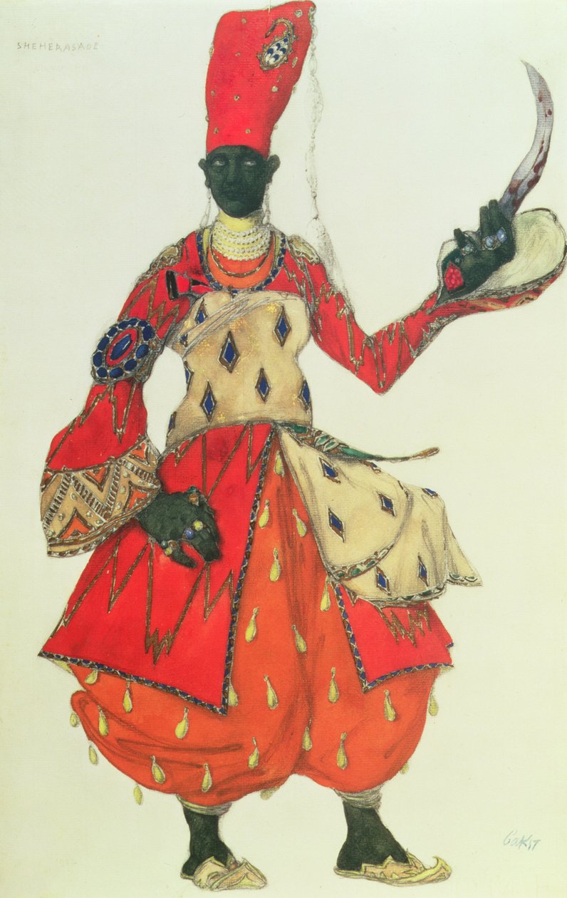 Kostým eunucha ze Šeherezády od Rimského-Korsakova (design) (wc) od Leon Bakst