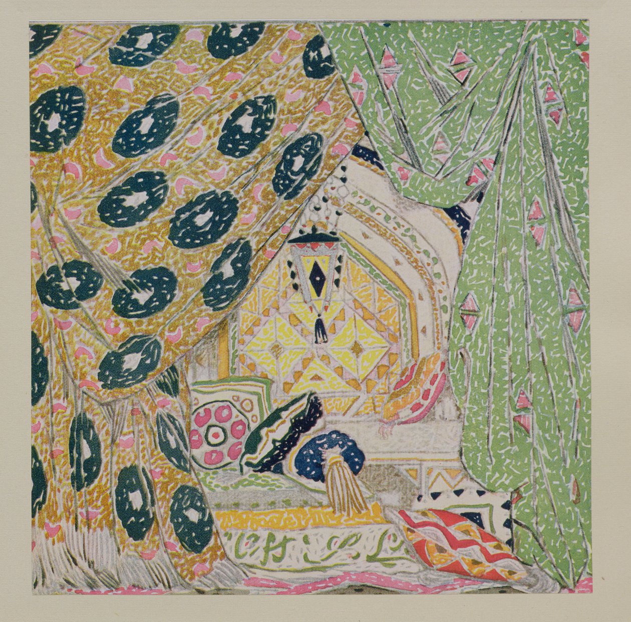 Orientální scenérie Design od Leon Bakst