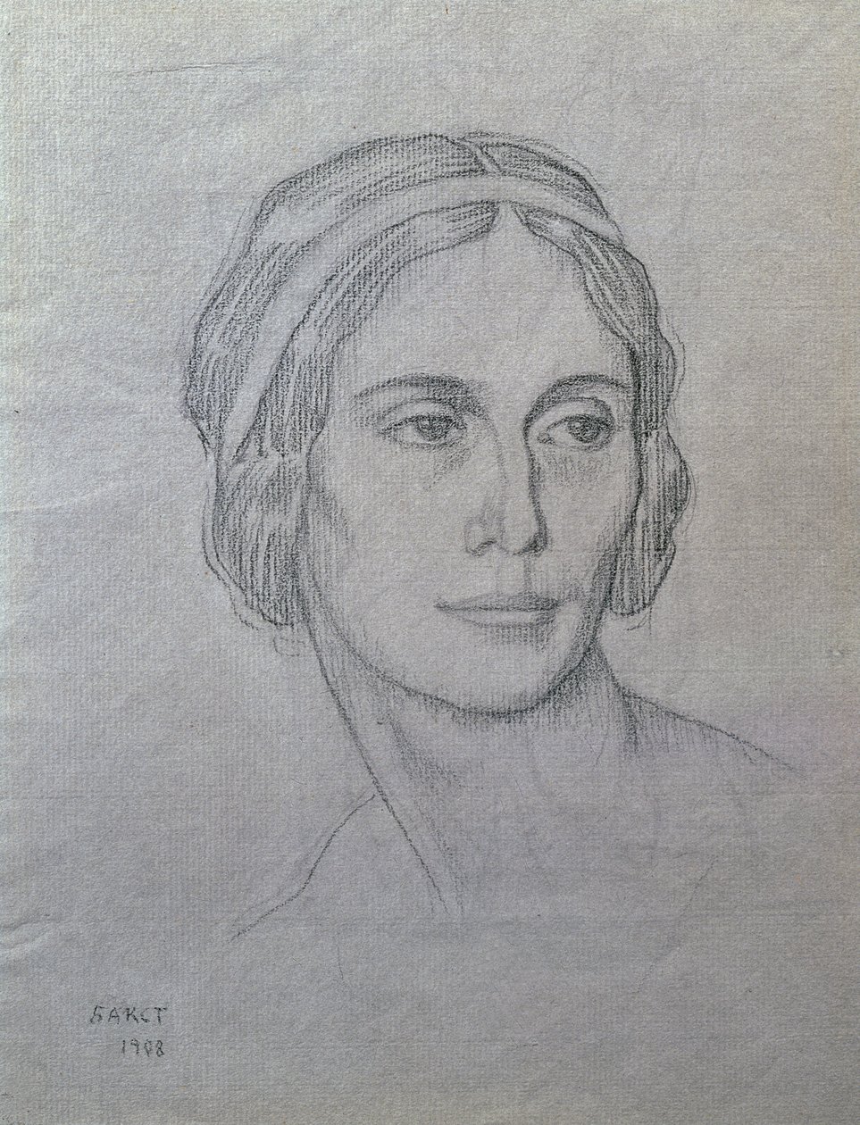 Portrét Anny Pavlové (1881-1931), 1908 (uhl na papíře) od Leon Bakst