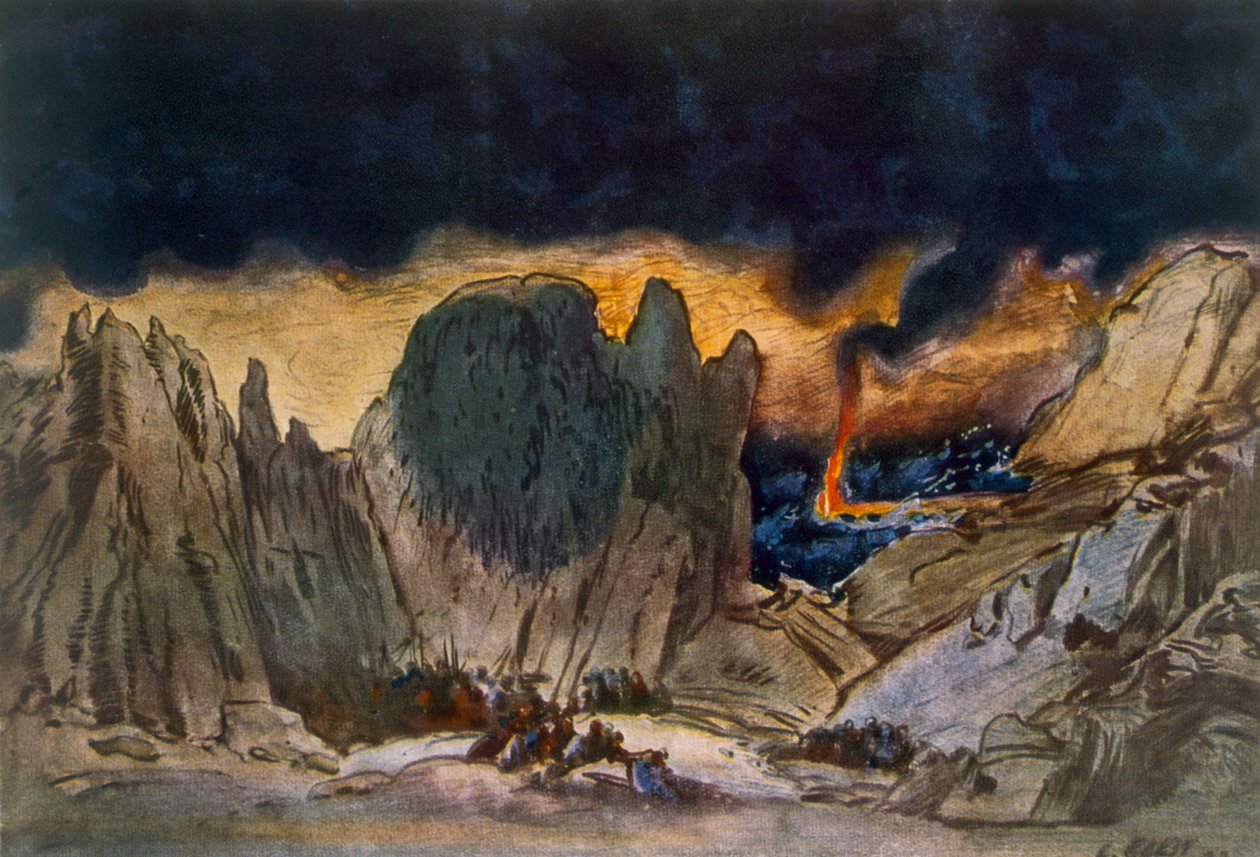 Návrh scenérie od Phedre, 1917 od Leon Bakst