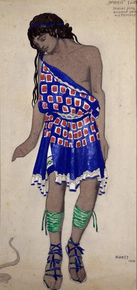 Mládí ze svatebního průvodu, skica k baletu Orfeus, 1814 od Leon Bakst