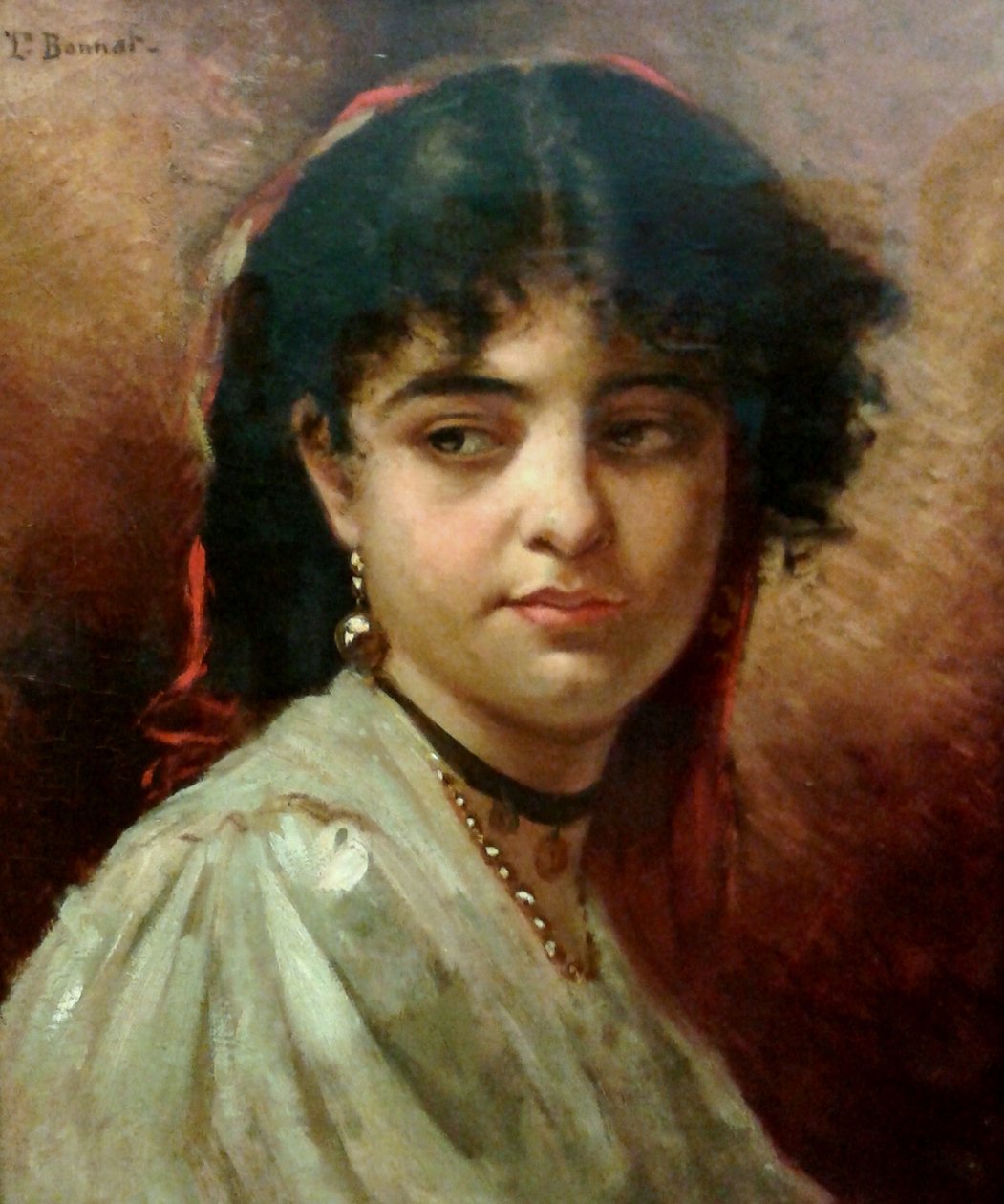 Vedoucí ženy Portugues: Cabeca de mulhern od Leon Joseph Florentin Bonnat