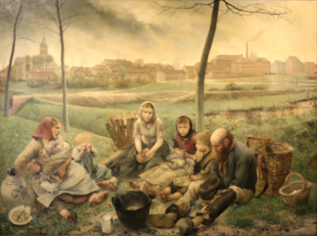 Les marchands de craie-Midin Angličtina: Chalk sellers-At NoonnNederlands: The chalk sellers-Middagn od Léon Frédéric