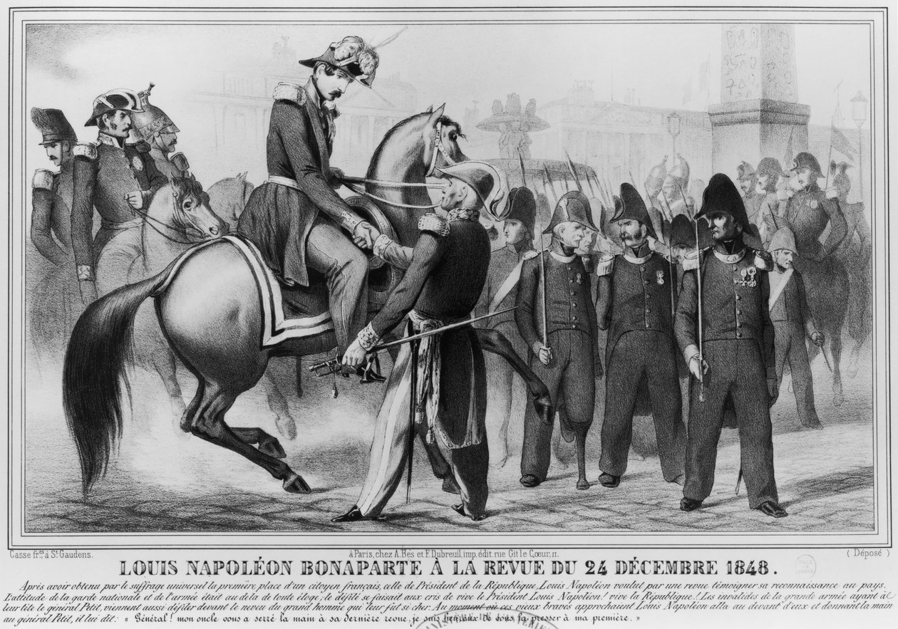 Louis Napoleon Bonaparte III (1808-73) zvolen prezidentem republiky, 20. prosince 1848 od Leon Henri Antoine Loire