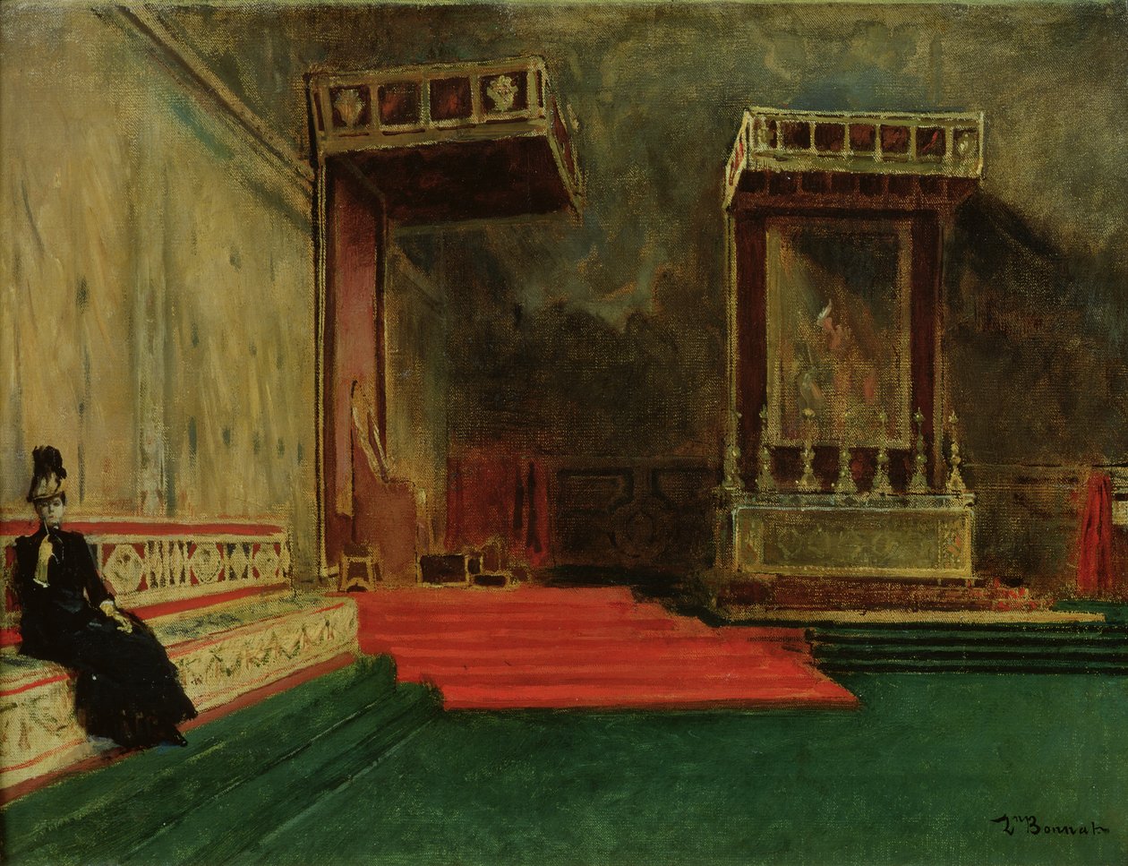 Interiér Sixtinské kaple, Řím od Leon Joseph Florentin Bonnat