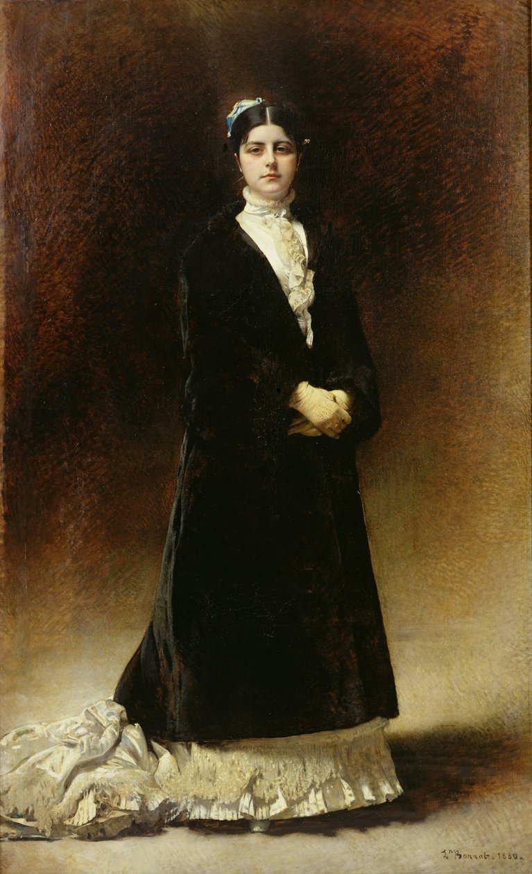 Portrét Emanuelly Pignatelli, hraběnky Potocké, 1880 od Leon Joseph Florentin Bonnat
