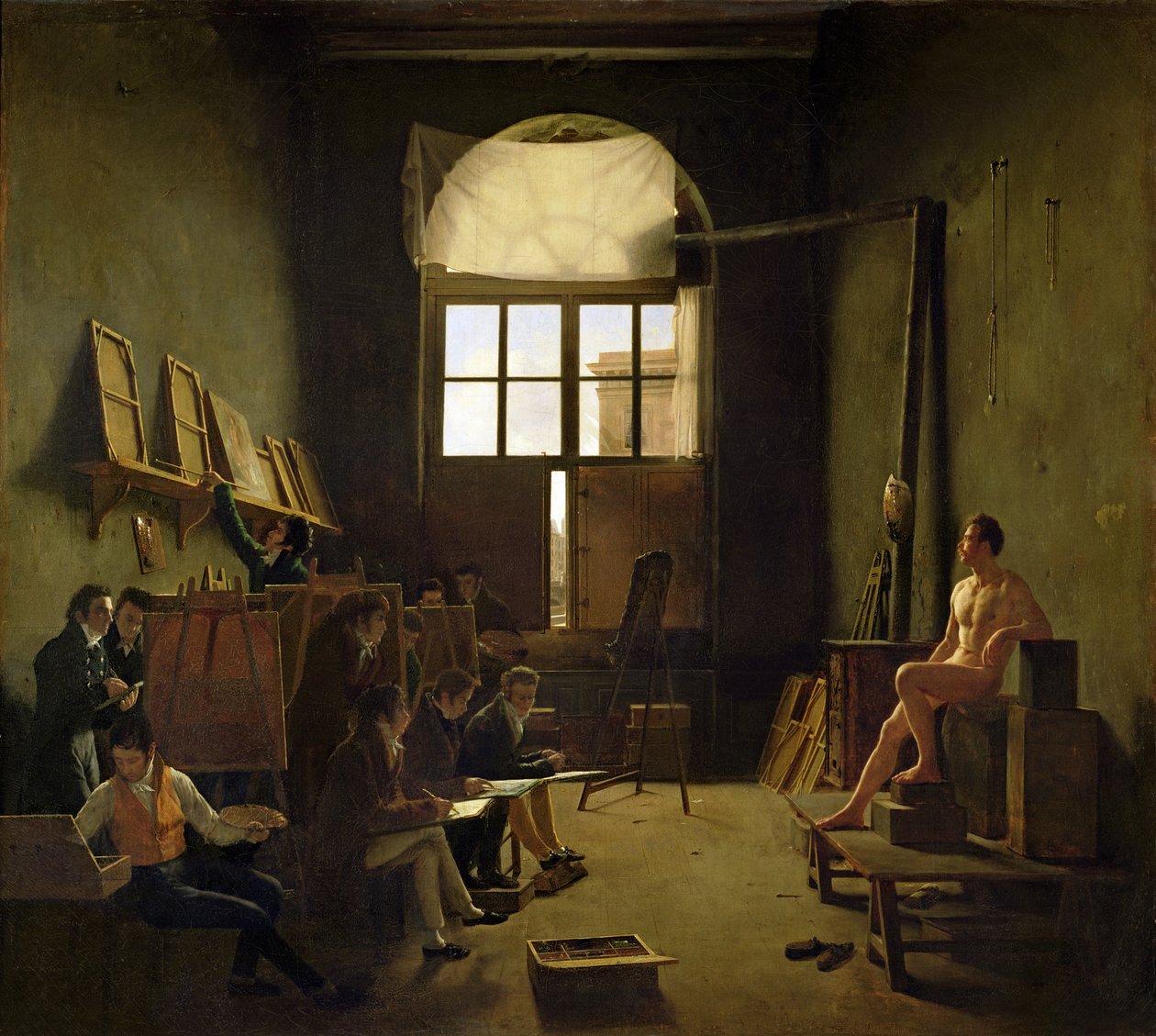 Davidova dílna, 1814 od Leon Mathieu Cochereau